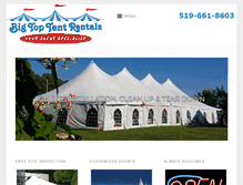 Tablet Screenshot of bigtoptents.com